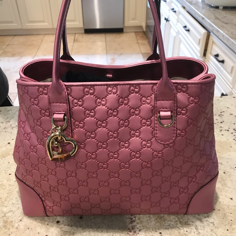 Pink Gucci modified tote